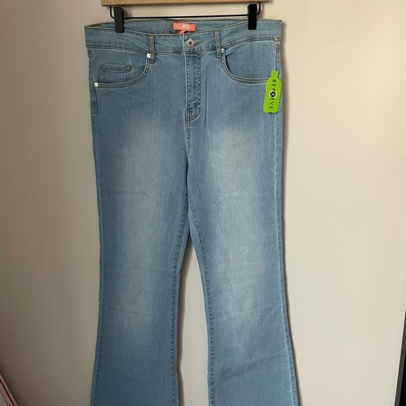 QVC All Worthy Blue Flare Jeans - Picture 2 of 10